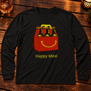 Adult Beer Happy Meal ビールボトルのユーモアデザイン | 長袖Tシャツ | フロントのみプリント