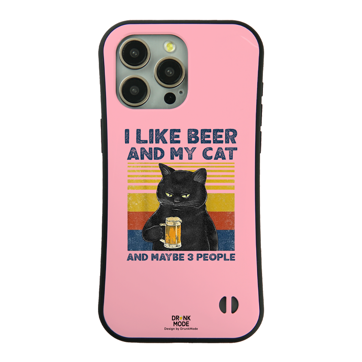 「I LIKE BEER AND MY CAT」iPhoneケース おもしろデザイン|酒好きに人気のDrunkmodeスマホケース|ビール・焼酎・日本酒・ウイスキー好きにおすすめ|プレゼントにも◎