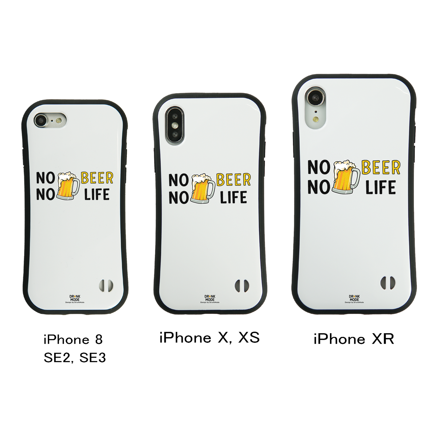 「NO BEER NO LIFE」iPhoneケース おもしろデザイン|酒好きに人気のDrunkmodeスマホケース|ビール・焼酎・日本酒・ウイスキー好きにおすすめ|プレゼントにも◎