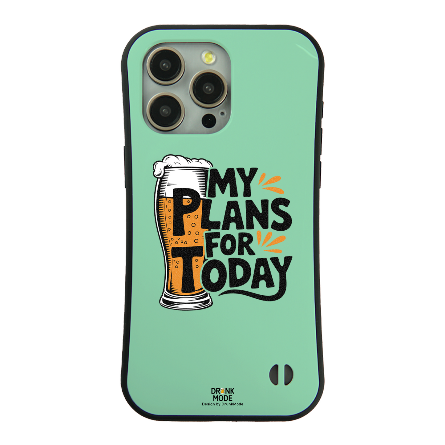 「MY PLAN FOR TODAY」iPhoneケース おもしろデザイン|酒好きに人気のDrunkmodeスマホケース|ビール・焼酎・日本酒・ウイスキー好きにおすすめ|プレゼントにも