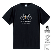 「BIKES AND BEERS 」誕生日プレゼントにも最適!居酒屋・飲み会で話題の面白ドライシルキータッチTシャツ|日本酒・ビール・焼酎・ウイスキー好きにおすすめ