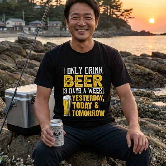 「I Only Drink Beer 3 Days A Week 」 シャツ | ビール好き・おもしろ・飲み会に人気