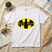 BEER MAN 蝙蝠ロゴ Tシャツ | ビール好き・ヒーロー・おもしろ・パロディに人気