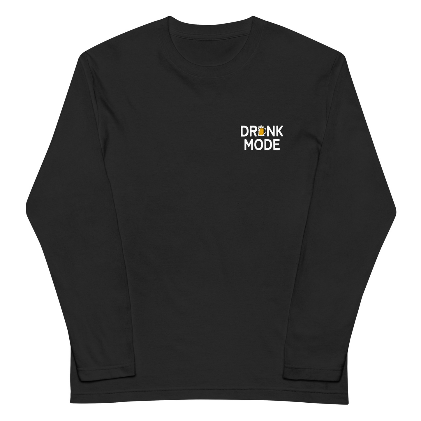 「DrunkMode 」誕生日プレゼントにも最適!居酒屋・飲み会で話題の面白長袖tシャツ|日本酒・ビール・焼酎・ウイスキー好きにおすすめ