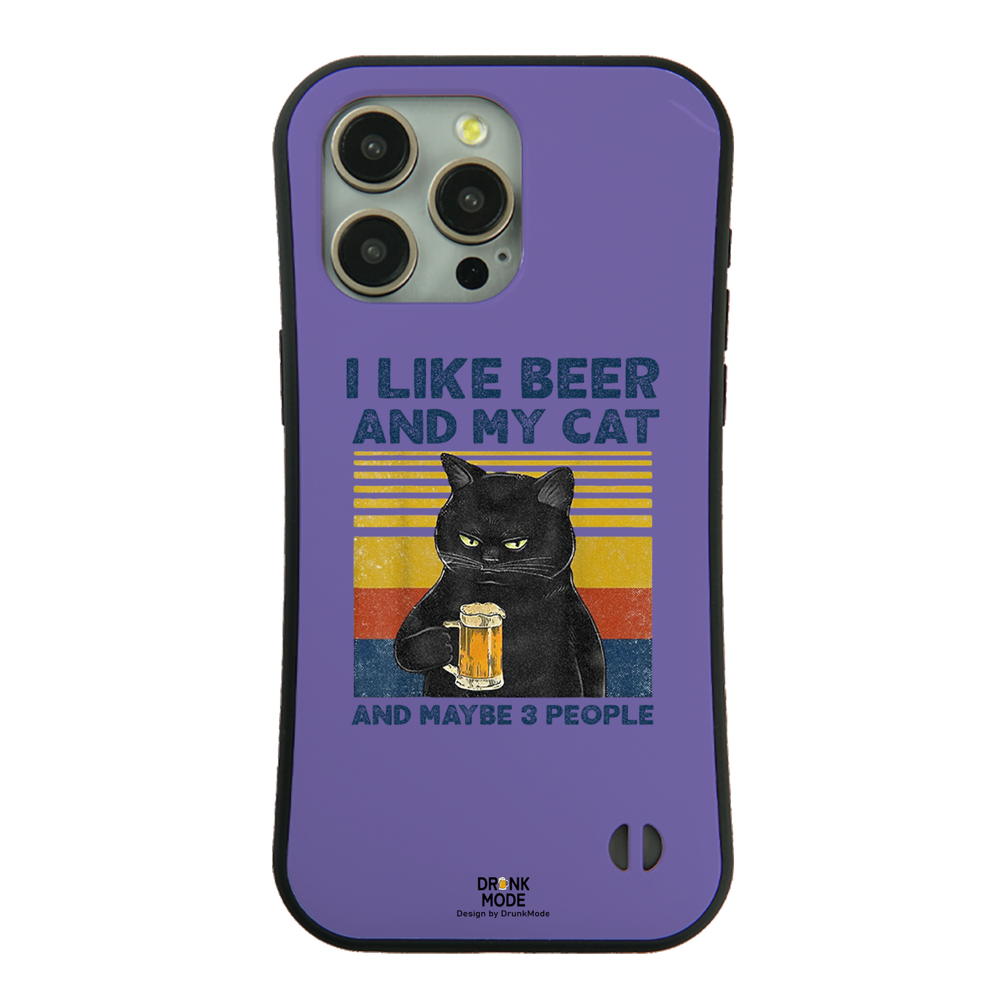 「I LIKE BEER AND MY CAT」iPhoneケース おもしろデザイン|酒好きに人気のDrunkmodeスマホケース|ビール・焼酎・日本酒・ウイスキー好きにおすすめ|プレゼントにも◎