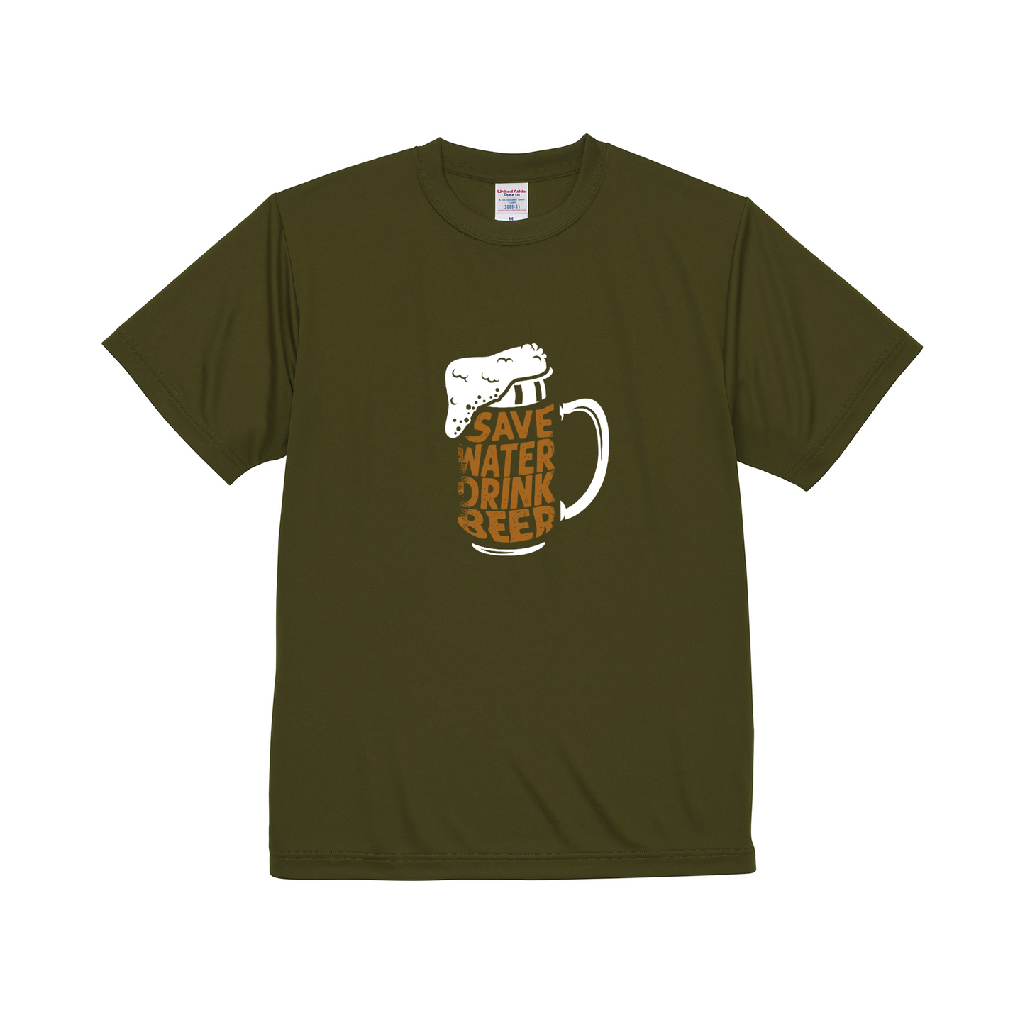 「 Save Water Drink Beer - ビールは水分補給」誕生日プレゼントにも最適!居酒屋・飲み会で話題の面白tシャツ|日本酒・ビール・焼酎・ウイスキー好きにおすすめ