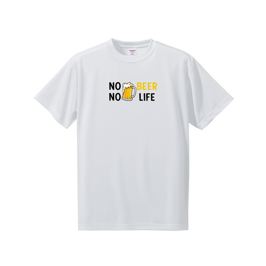 NO BEER NO LIFE|飲み会でウケる面白Tシャツ【誕生日ギフトに最適】