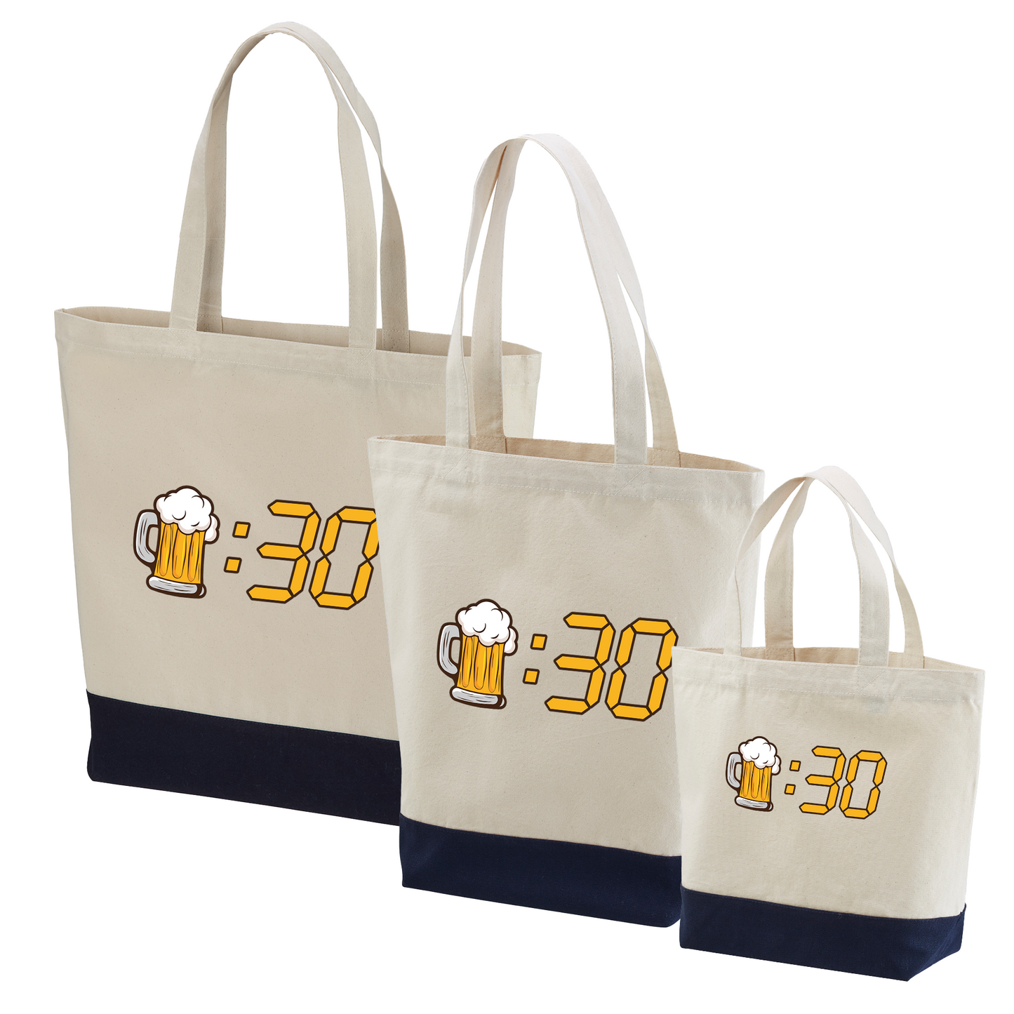 「ビール:30」誕生日プレゼントにも最適!居酒屋・飲み会で話題の面白トートバッグ|日本酒・ビール・焼酎・ウイスキー好きにおすすめ