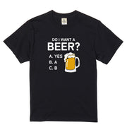 「Do i want a BEER?」誕生日プレゼントにも最適!居酒屋・飲み会で話題の面白tシャツ|日本酒・ビール・焼酎・ウイスキー好きにおすすめ