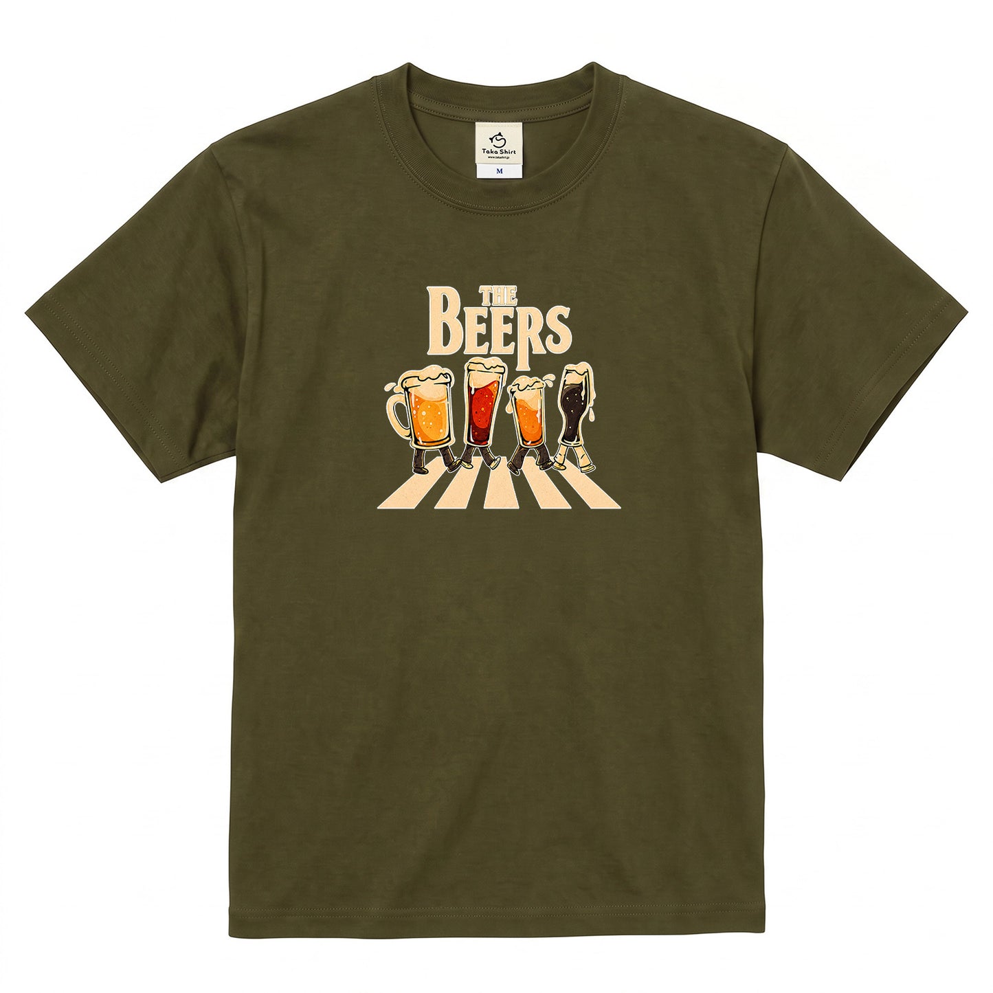 THE BEERS 橫断歩道 Tシャツ | ビール好き・クラフトビール・おもしろ・ロックに人気