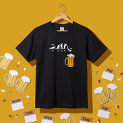 月曜日金曜日 スティックマン|飲み会で話題の面白Tシャツ【S–3XL】