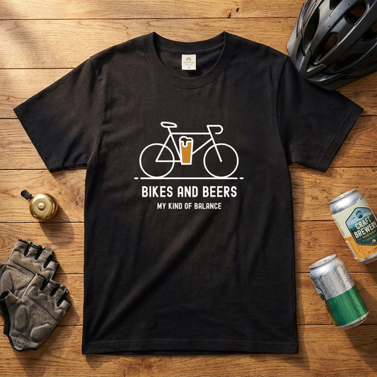 「 BIKES AND BEERS 」誕生日プレゼントにも最適!居酒屋・飲み会で話題の面白tシャツ|日本酒・ビール・焼酎・ウイスキー好きにおすすめ