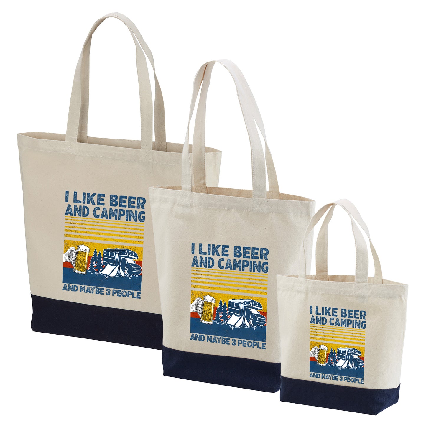 「I LIKE BEER AND CAMPING」トートバッグ|ビール・ゴルフ好きへのプレゼント | Drunkmode