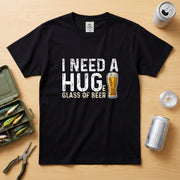 I Need A Huge Glass Of Beer Tシャツ | ビール好き・お酒・おもしろ・英語 ジョークに人気