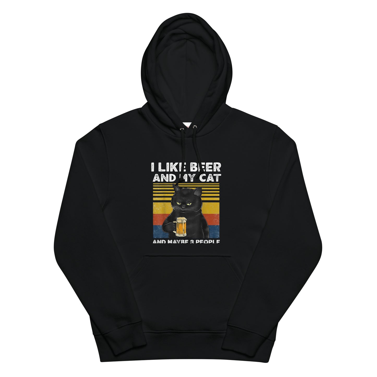 I LIKE BEER AND MY CAT|飲み会で話題の面白パーカー【S–3XL/綿100%裏パイル】