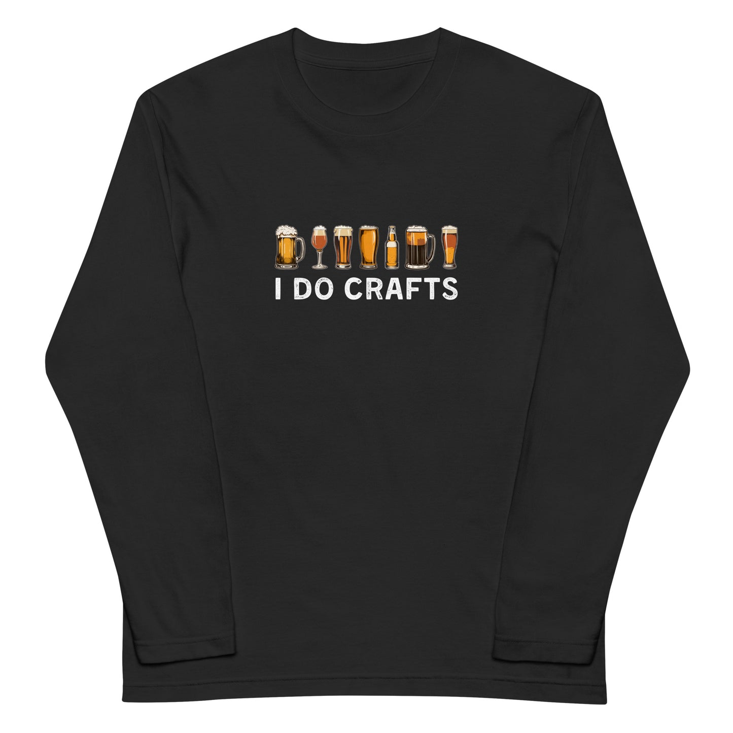 「 I DO CRAFTS」誕生日プレゼントにも最適!居酒屋・飲み会で話題の面白長袖tシャツ|日本酒・ビール・焼酎・ウイスキー好きにおすすめ