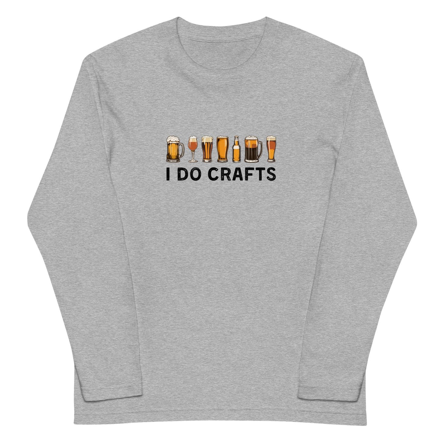 「 I DO CRAFTS」誕生日プレゼントにも最適!居酒屋・飲み会で話題の面白長袖tシャツ|日本酒・ビール・焼酎・ウイスキー好きにおすすめ