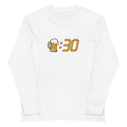 「ビール:30」誕生日プレゼントにも最適!居酒屋・飲み会で話題の面白長袖tシャツ|日本酒・ビール・焼酎・ウイスキー好きにおすすめ