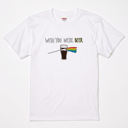 PRISM BEER | 手描き風 レトロ ロックグラフィック ビールグラス カジュアル Tシャツ【おもしろTシャツ・普段着・ストリート・ユニセックス・ギフトに最適】