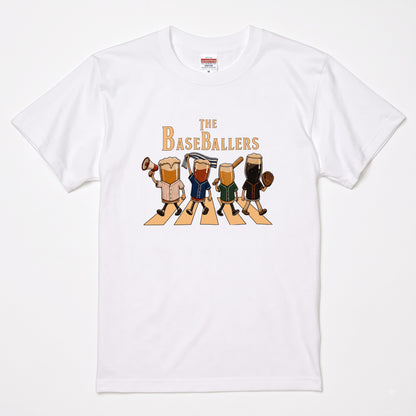 THE BASEBALLERS | 野球ビール アビーロード風パロディ 面白Tシャツ【野球観戦・ビール好き・ギフトに最適】