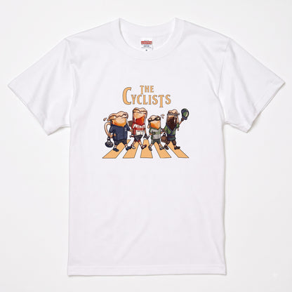 THE CYCLISTS | ビールたちのサイクリング 横断歩道 面白Tシャツ【自転車好き・ビール好き・ギフトに最適】