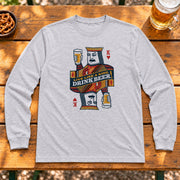 Beer King Playing Card トランプのキング ビールデザイン | 長袖Tシャツ | フロントのみプリント