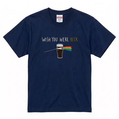 PRISM BEER | 手描き風 レトロ ロックグラフィック ビールグラス カジュアル Tシャツ【おもしろTシャツ・普段着・ストリート・ユニセックス・ギフトに最適】