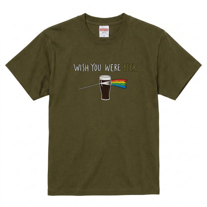PRISM BEER | 手描き風 レトロ ロックグラフィック ビールグラス カジュアル Tシャツ【おもしろTシャツ・普段着・ストリート・ユニセックス・ギフトに最適】