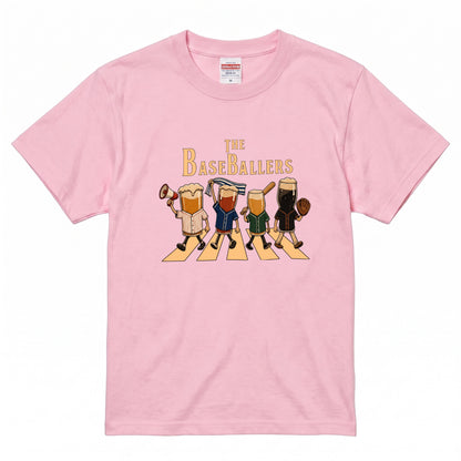 THE BASEBALLERS | 野球ビール アビーロード風パロディ 面白Tシャツ【野球観戦・ビール好き・ギフトに最適】