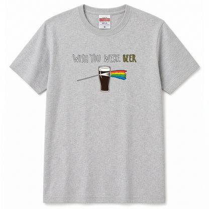 PRISM BEER | 手描き風 レトロ ロックグラフィック ビールグラス カジュアル Tシャツ【おもしろTシャツ・普段着・ストリート・ユニセックス・ギフトに最適】