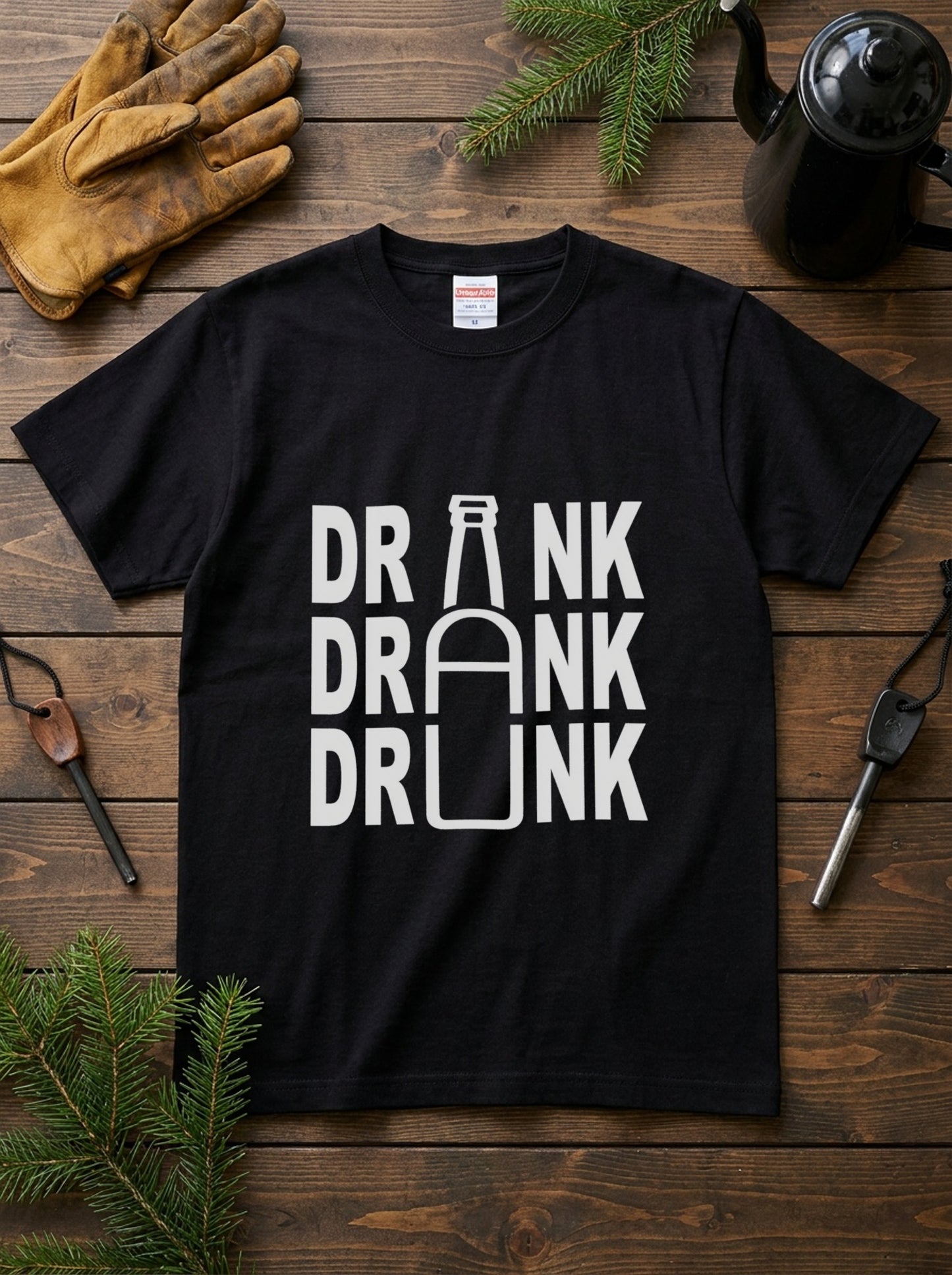 Drink Drank Drunk ビール Tシャツ ｜ ビール好き・飲み会に人気