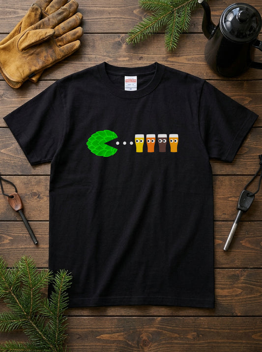 ホップ レトロゲーム クラフトビール Tシャツ ｜ ビール好き・クラフトビール・おもしろに人気