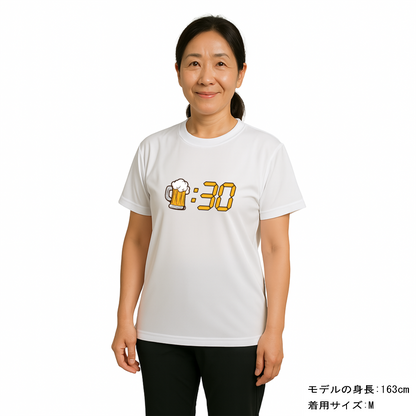 「ビール：30 」誕生日プレゼントにも最適！居酒屋・飲み会で話題の面白ドライシルキータッチTシャツ｜日本酒・ビール・焼酎・ウイスキー好きにおすすめ