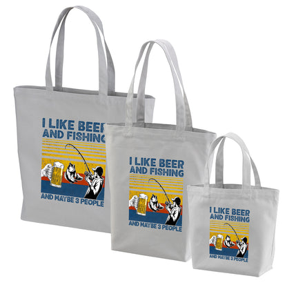「I LIKE BEER AND FISHING」トートバッグ｜ビール・釣り好きへのプレゼント | Drunkmode