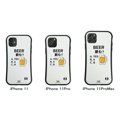 「BEER飲む？」iPhoneケース おもしろデザイン｜酒好きに人気のDrunkmodeスマホケース｜ビール・焼酎・日本酒・ウイスキー好きにおすすめ｜プレゼントにも◎