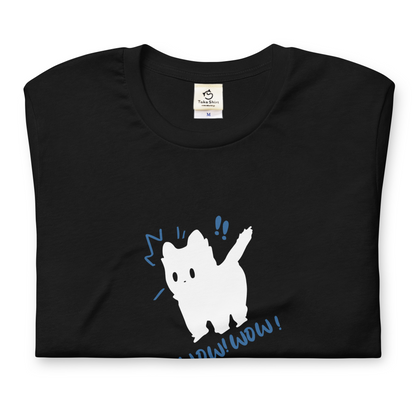 猫tシャツ ねこ 可愛い猫イラスト WOW! ビックリした！｜アダルト&キッズサイズ.