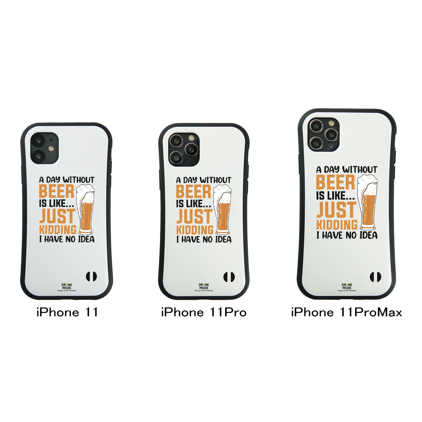 「A DAY WITHOUT BEER IS LIKE ... 」iPhoneケース おもしろデザイン｜酒好きに人気のDrunkmodeスマホケース｜ビール・焼酎・日本酒・ウイスキー好きにおすすめ｜プレゼントにも◎