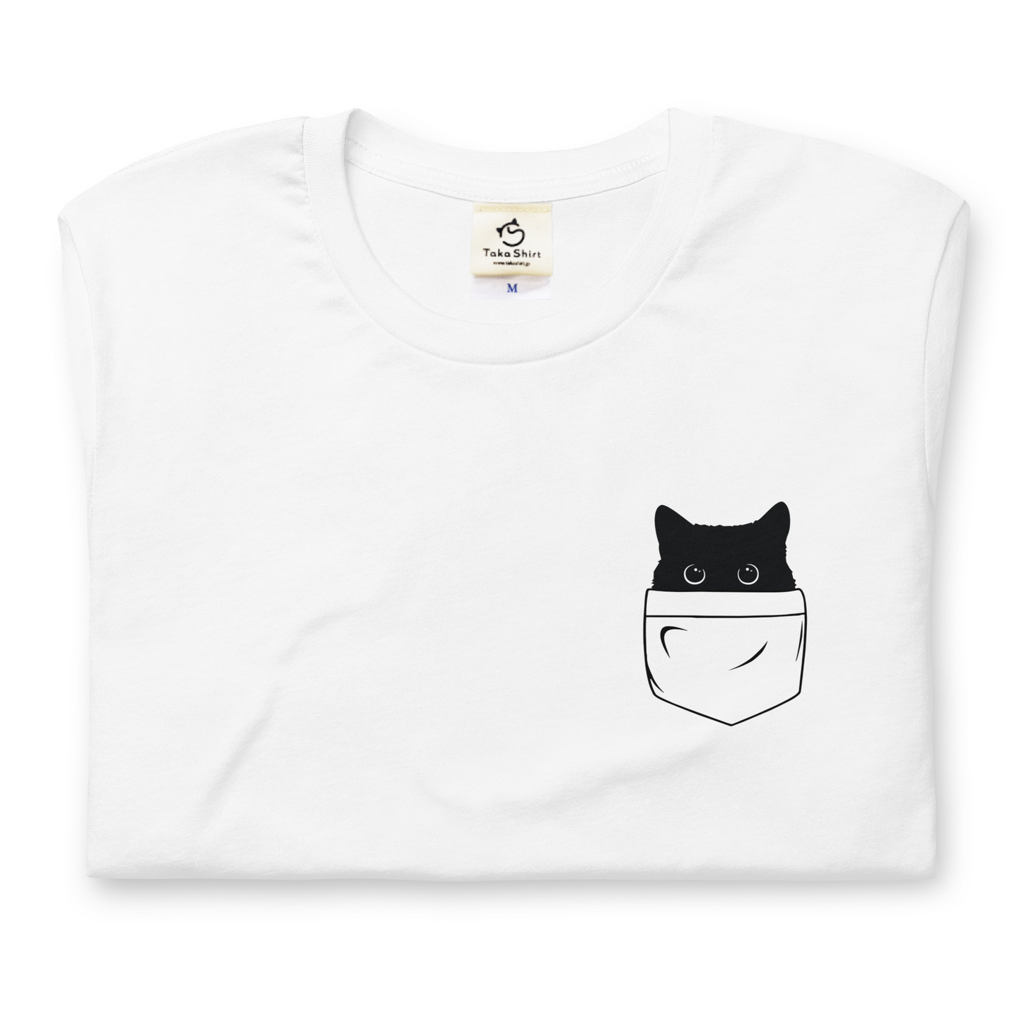 猫tシャツ ねこ 猫イラスト ポケット猫｜アダルト&キッズサイズ.