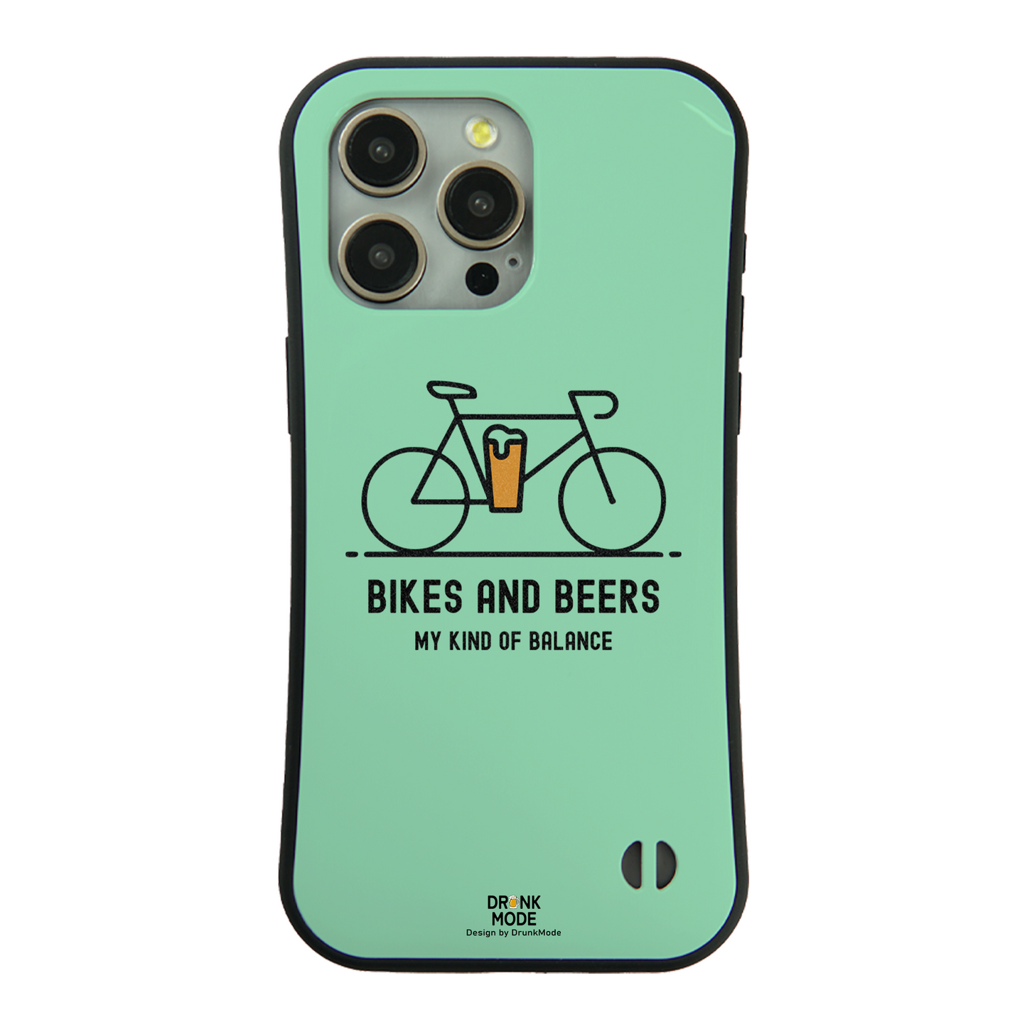 「BIKES AND BEERS 」iPhoneケース おもしろデザイン｜酒好きに人気のDrunkmodeスマホケース｜ビール・焼酎・日本酒・ウイスキー好きにおすすめ｜プレゼントにも◎