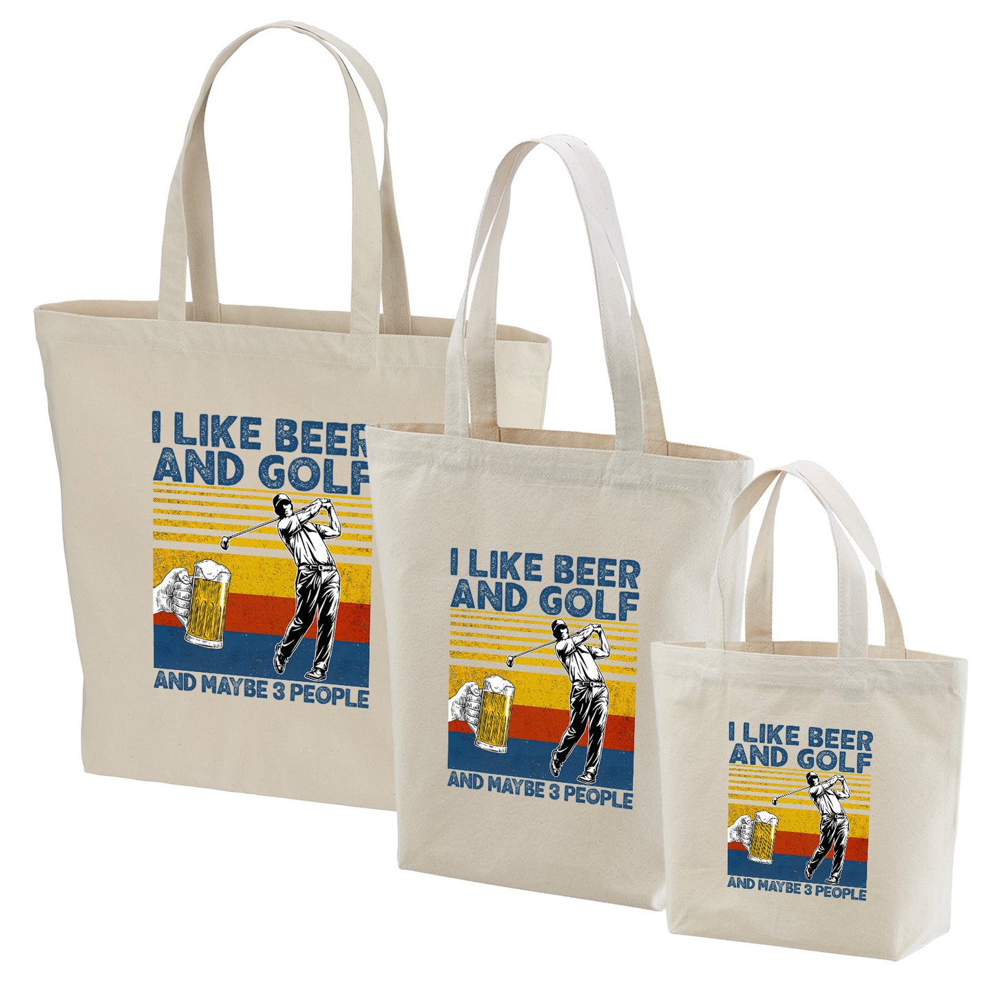 「I LIKE BEER AND GOLF」トートバッグ｜ビール・ゴルフ好きへのプレゼント | Drunkmode