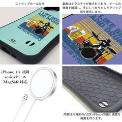 「I LIKE BEER AND DRUMS」iPhoneケース おもしろデザイン｜酒好きに人気のDrunkmodeスマホケース｜ビール・焼酎・日本酒・ウイスキー好きにおすすめ｜プレゼントにも◎