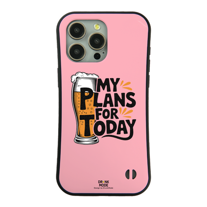 「MY PLAN FOR TODAY」iPhoneケース おもしろデザイン｜酒好きに人気のDrunkmodeスマホケース｜ビール・焼酎・日本酒・ウイスキー好きにおすすめ｜プレゼントにも