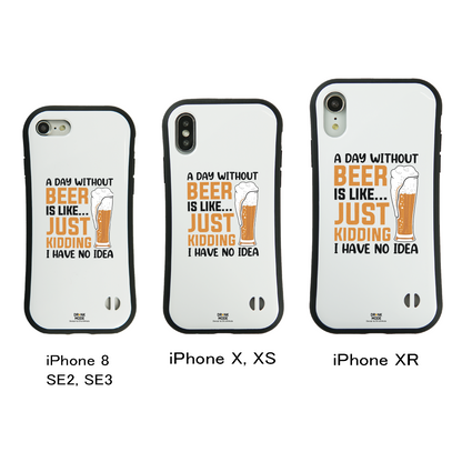 「A DAY WITHOUT BEER IS LIKE ... 」iPhoneケース おもしろデザイン｜酒好きに人気のDrunkmodeスマホケース｜ビール・焼酎・日本酒・ウイスキー好きにおすすめ｜プレゼントにも◎
