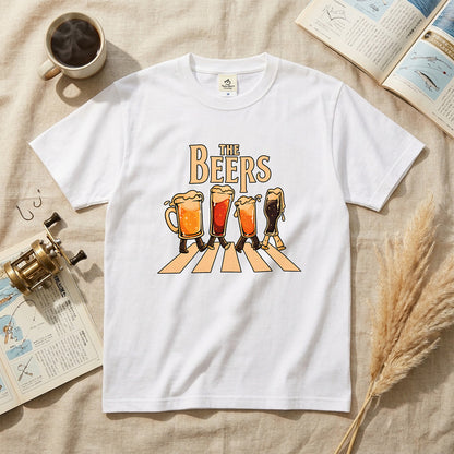 THE BEERS 橫断歩道 Tシャツ ｜ ビール好き・クラフトビール・おもしろ・ロックに人気