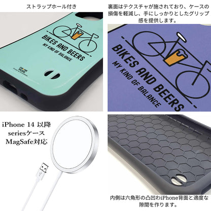 「BIKES AND BEERS 」iPhoneケース おもしろデザイン｜酒好きに人気のDrunkmodeスマホケース｜ビール・焼酎・日本酒・ウイスキー好きにおすすめ｜プレゼントにも◎