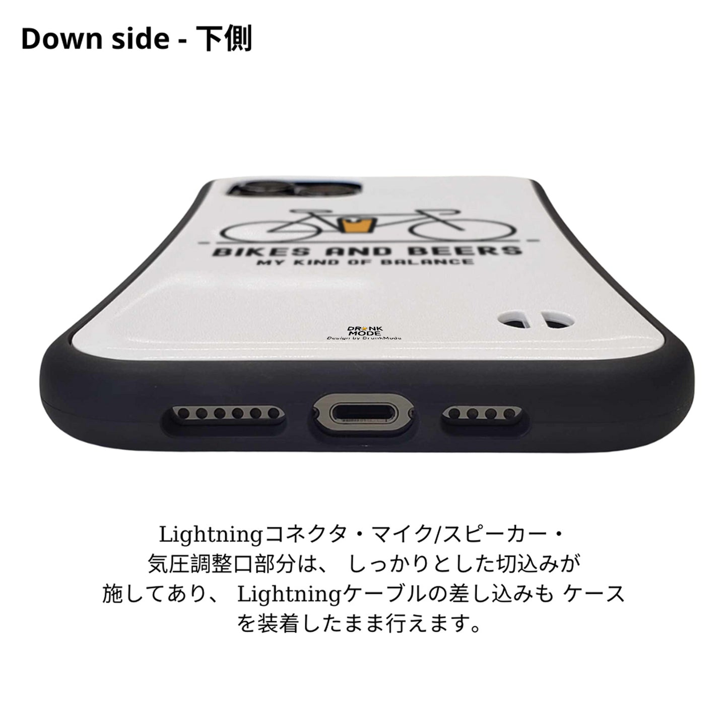 「BIKES AND BEERS 」iPhoneケース おもしろデザイン｜酒好きに人気のDrunkmodeスマホケース｜ビール・焼酎・日本酒・ウイスキー好きにおすすめ｜プレゼントにも◎