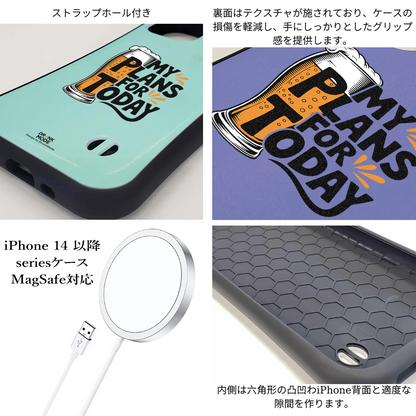 「MY PLAN FOR TODAY」iPhoneケース おもしろデザイン｜酒好きに人気のDrunkmodeスマホケース｜ビール・焼酎・日本酒・ウイスキー好きにおすすめ｜プレゼントにも