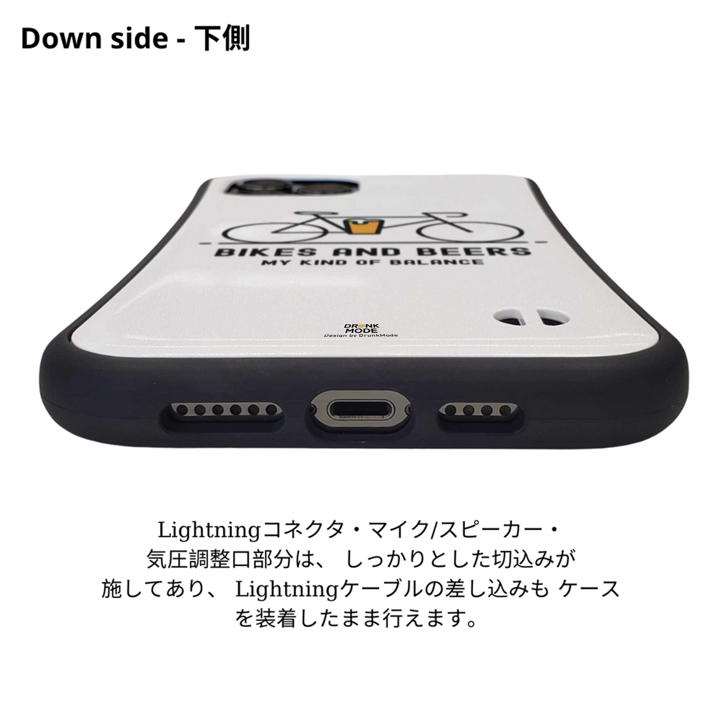 「BIKES AND BEERS 」iPhoneケース おもしろデザイン｜酒好きに人気のDrunkmodeスマホケース｜ビール・焼酎・日本酒・ウイスキー好きにおすすめ｜プレゼントにも◎