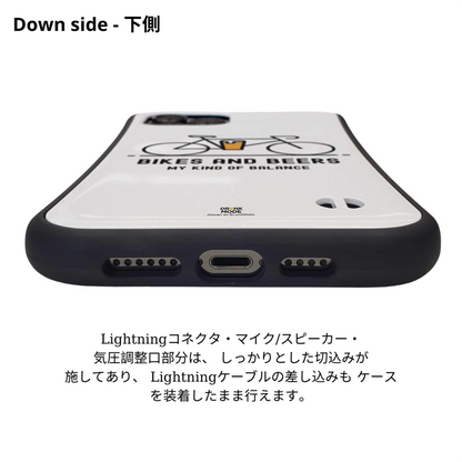 「BIKES AND BEERS 」iPhoneケース おもしろデザイン｜酒好きに人気のDrunkmodeスマホケース｜ビール・焼酎・日本酒・ウイスキー好きにおすすめ｜プレゼントにも◎