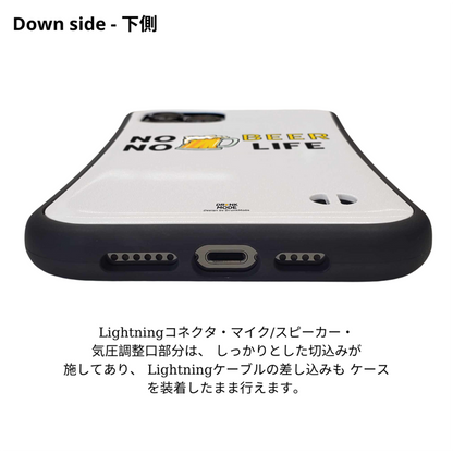 「NO BEER NO LIFE」iPhoneケース おもしろデザイン｜酒好きに人気のDrunkmodeスマホケース｜ビール・焼酎・日本酒・ウイスキー好きにおすすめ｜プレゼントにも◎